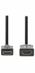 NEDIS prodlužovací High Speed HDMI 2.0 kabel s ethernetem/ 4K@60Hz/ zlacené konektory HDMI-HDMI/ černý/ bulk/ 5m