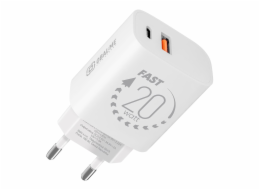 OBAL:ME Cestovní Nabíječka USB-A + USB-C 20W White