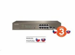 BAZAR - Tenda TEG5310P-8-150W - L3 managed Gigabit PoE AT Switch, 8x PoE AF/AT 10/100/1000Mbps, 1xSFP 1Gbps - poškozený
