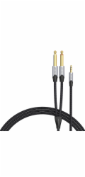 Audio kabel mini jack 3,5 mm na 2x jack 6,35 mm samec Vention BARHK 8 m