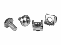 StarTech.com Rack Screws - 20 Pack - Installation Tool - 12 mm M6 Screws - M6 Nuts - Cabinet Mounting Screws and Cage Nuts (CABSCRWM620) - Šrouby a matice pro regál - stříbrná (balení 20)