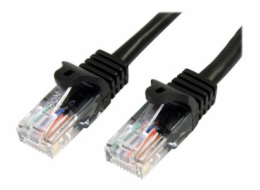 StarTech.com 2m Black Cat5e / Cat 5 Snagless Patch Cable - Patch kabel - RJ-45 (M) do RJ-45 (M) - 2 m - UTP - CAT 5e - lisovaný, provedení bez hrbolku - cerná