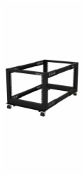 Startech 8U 19" Open Frame Server Rack, 4 Post Adjustable Depth 23-41" Mobile, Free Standing Rolling Network/Computer Equipment Data Rack, Dell PowerEdge, HP ProLiant ThinkServer - Adjustable Server R