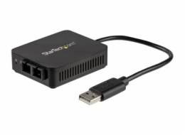 StarTech.com USB to Fiber Optic Converter, 100Mbps, USB 2.0 to Fiber Network Adapter, 100BASE-FX SC Female Duplex Multimode Fiber/MMF Compatible, 2Km, Compact USB to Fiber LAN Adapter - USB to LAN Ada