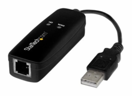 StarTech.com USB 2.0 Fax Modem, 56K External Hardware Dial Up V.92 Modem/Dongle/Adapter, Computer/Laptop Fax Modem, USB to Telephone Jack, USB Data Modem, Network Fax/CMR/POS - 56K V.92 Modem Dongle -