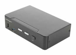 StarTech.com 2 Port HDMI KVM Switch, Single Monitor 4K 60Hz Ultra HD HDR, Desktop HDMI 2.0 KVM Switch with 2 Port USB 3.0 Hub (5Gbps) & 4x USB 2.0 HID Ports, Audio, Hotkey Switching, TAA - KVM with Fa
