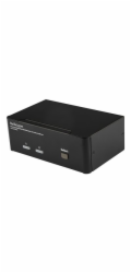 Startech Dual Monitor DisplayPort KVM Switch - 2 Port - USB 2.0 Hub - Audio and Microphone - DP KVM Switch (SV231DPDDUA) - Přepínač KVM / audio - 2 x KVM / zvuk - 1 místní uživatel - desktop - pro P/N