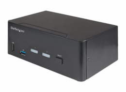 StarTech.com 2 Port Dual Monitor HDMI KVM Switch, 4K 60Hz Ultra HD HDR, Desktop 4K HDMI 2.0 KVM Switch with 2 Port USB 3.0 Hub (5Gbps) & 4x USB 2.0 HID Port, Audio, Hotkey Switching, TAA - KVM with Fa