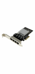 Startech 4 Port PCIe Network Card - RJ45 Port - Intel i350 Chipset - Ethernet Server / Desktop Network Card - Dual Gigabit NIC Card (ST4000SPEXI) - Síťový adaptér - PCIe x4 nízký profil - 1GbE - 1000B