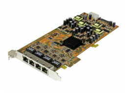 StarTech.com 4 Port Gigabit PoE (Power over Ethernet) Card - PCIe Network Card - PoE / PoE+ Up to 25W Per Port - PCIe NIC - Gigabit Ethernet Card (ST4000PEXPSE) - Síťový adaptér - PCIe x4 - Gigabit Et