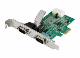 StarTech.com 2-port PCI Express RS232 Serial Adapter Card, PCIe RS232 Serial Host Controller Card, PCIe to Dual Serial DB9 COM Port Card, 16950 UART, Expansion Card, Windows, macOS, Linux - Full/Low-P