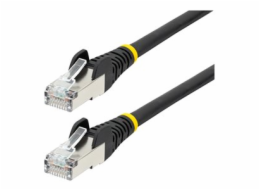 StarTech.com 50cm CAT6a Ethernet Cable - Black - Low Smoke Zero Halogen (LSZH) - 10GbE 500MHz 100W PoE++ Snagless RJ-45 w/Strain Reliefs S/FTP Network Patch Cord - Patch kabel - RJ-45 (M) do RJ-45 (M)