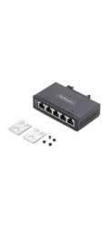 Startech 5-Port Unmanaged Industrial Ethernet Switch - IP30 - TAA - Přepínač - neřízený - 5 x 10/100/1000Base-T - lze montovat na konzolu DIN, pro připevnění na zeď - DC - kompatibilní s TAA