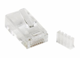 StarTech.com Cat 6 RJ45 Modular Plug for Solid Wire - 50 Pack (CRJ45C6SOL50) - Sítový konektor - RJ-45 (M) - CAT 6 - prusvitná (balení 50) - pro P/N: WIRC6CMPBLU