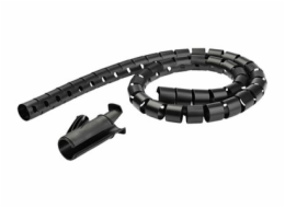 StarTech.com 2.5m (8.2ft) Cable Management Sleeve - Spiral - 1" (25mm) Diameter - W/ Cable Loading Tool - Black (CMSCOILED2) - Sada pro spojkování kabelů - černá - 2.5 m