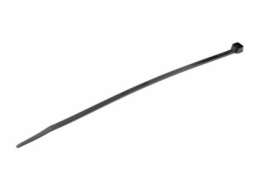 StarTech.com 20cm(8") Cable Ties, 4mm(1/8") wide, 55mm(2-1/8") Bundle Diameter, 22kg(50lb) Tensile Strength, Nylon Self Locking Zip Ties with Curved Tip, 94V-2/UL Listed, 100 Pack, Black - Nylon 66 Pl