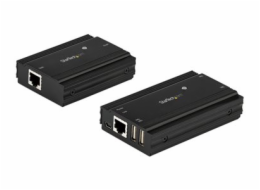 StarTech.com 4 Port USB 2.0 Extender Hub over Single CAT5e/CAT6 Ethernet Cable (RJ45), 330ft (100m), USB Extender Adapter, Externally Powered, 480 Mbps, Metal USB Extender Kit - Power/Link LEDs (USB20