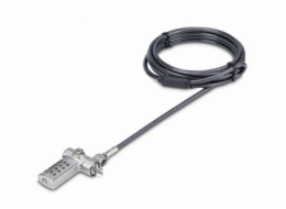 StarTech.com Serialized Laptop Lock, Works w/Noble Wedge/Nano/K-Slot - Bezpecnostní kabelový zámek - univerzální - cerná a stríbrná - 2 m - kompatibilní s TAA