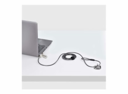 StarTech.com 10-Pack Dual-Access Laptop Lock, 6.5ft (2m) Keyed Alike and Combination Security Cable Lock for K-Slot Devices, Computer Anti-Theft Steel Cable - Bezpečnostní kabelový zámek - černá a stř