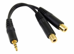StarTech.com 6 in. 3.5mm Audio Splitter Cable - Stereo Splitter Cable - Gold Terminals - 3.5mm Male to 2x 3.5mm Female - Headphone Splitter (MUY1MFF) - Audio separátor - mini-phone stereo 3.5 mm s pin