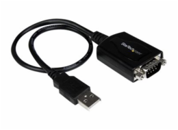 StarTech.com USB to Serial RS232 Adapter Cable w/ COM Retention - USB Serial Adapter - Sériový adaptér - USB - RS-232 - cerná