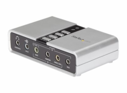 StarTech.com 7.1 USB Sound Card - External Sound Card for Laptop with SPDIF Digital Audio - Sound Card for PC - Silver (ICUSBAUDIO7D) - Zvuková karta - 48 kHz - 7.1 - USB 2.0 - pro P/N: MU15MMS, MU6MM