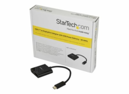 StarTech.com USB C to DisplayPort Adapter with Power Delivery, 4K 60Hz HBR2, USB Type-C to DP 1.2 Monitor/Display Video Converter w/ 60W PD Pass-Through Charging, Thunderbolt 3 Compatible - USB-C Male