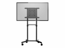 StarTech.com Mobile TV Cart, Portable Rolling TV Stand for 37-70" VESA Display (154lb/70kg), with Shelf & Storage Compartment, Rotate/Tilt Display, Universal TV Mount on Casters/Wheels - Mobile TV Sta