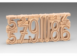 Wissner Dřevěná sada stohovacích čísel 11 ks