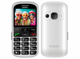 EVOLVEO EasyPhone XS, mobilní telefon pro seniory, bílá