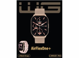 WG - Chytré hodinky WG AirFlexOne+, dámské, 2x řemínek, zlatá