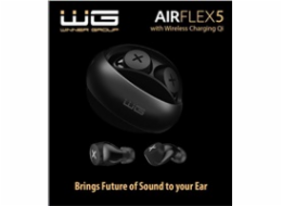 WG - Bluetooth sluchátka WG AirFlex 5, ENC, podpora Qi, černá