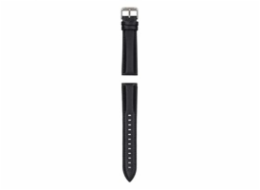 Garett univerzální řemínek 20 mm, černá kůže se stříbrným zapínáním