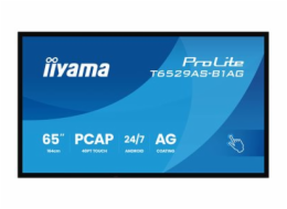 iiyama ProLite T6529AS-B1AG - 65" Trída úhloprícky (64.5" zobrazitelný) displej LCD s LED podsvícením - digital signage - s dotyková obrazovka (multi touch) - 4K UHD (2160p) 3840 x 2160 - Edge LED - c