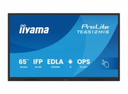 iiyama ProLite TE6512MIS-B4AG - 65" Trída úhloprícky (64.5" zobrazitelný) displej LCD s LED podsvícením - interaktivní digital signage - s dotyková obrazovka (multi touch) / volitelná funkce PC slotu 