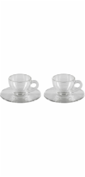 Bialetti Moka-Tassen Set Glas ISTITUZIONALE 2 Tassen