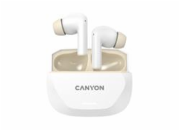 CANYON headset HEXAGON 7 TWS ANC+ENC Wireless Charge White Beige