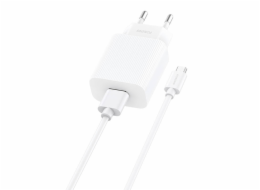 Fast charger Foneng EU28 12W, 1xUSB, QC 3.0 + Cable USB Micro