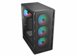 COUGAR PC skříň AIRFACE PURE RGB Black Mid Tower Mesh Front Panel 3 x 120mm ARGB Fan, Rear Panel 1x 120mm ARGB Fan