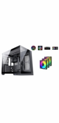 1stCOOL skříň DREAMER, Mid Tower, AU, USB 3.0, USB-C, 3x 120mm ARGB Fan, černá