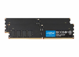 Crucial - DDR5 - modul - 128 GB: 2 x 64 GB - DIMM 288-pin - 3200 MHz / PC5-51200 - CL52 - 1.1 V - hodinový nepredzpracovaný - on-die ECC - cerná