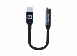 Swissten Audio Adapter Textile USB-C/Jack 0.15m, black