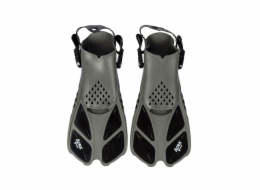 Šnorchlovací set 3 v 1, ČERNÝ/TRANSPARENTNÍ, L/XL, ploutve 42-47, maska, šnorchl