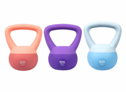 ACRA Soft PVC Kettlebell 1 kg, růžový