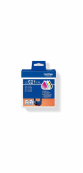 Brother LC521 Value Pack - 4-balení - cerná, žlutá, azurová, purpurová - originální - závesný box - inkoustová cartridge - pro Brother DCP-J1260W, DCP-J1310DW, DCP-J1313DW, DCP-J1460DW