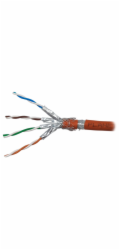 PLANET kabel SFTP, drát, Cat6A, 4p, 500MHz, B2ca,s1,d1,a1 LS0H, stíněné páry, Planet Elite, oranžový, balení 500m