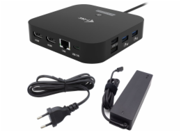 i-tec USB-C Dual HDMI Docking Station with Power Delivery 100W + i-tec Universal Charger 100W