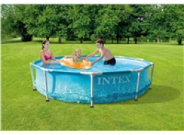 BAZAR - Intex bazén Florida 3,05x0,76 m bez příslušenství - motiv BEACHSIDE - Poškozený obal (Komplet)