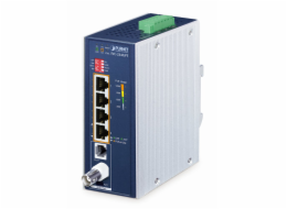 Planet IVC-234GPT, VDSL2 průmyslový ethernet konvertor, 4x 1Gb 802.at PoE+, profil 17a/30a/35b,G.993.5 G.Vectoring,G.INP
