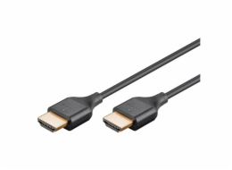 Goobay Slim High-Speed-HDMI-Kabel mit Ethernet, 4K @ 60Hz (schwarz, 3 Meter)